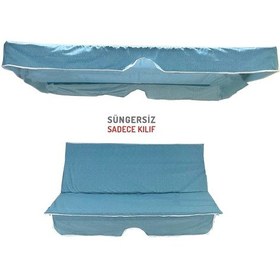 Resim Salıncak Minder Kılıf Takımı(Süngersiz)2 Kişilik Minder-Mavikırçl (532721348) 