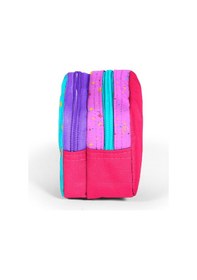 Resim Coral High Kids Pembe Turkuaz K-pop Desenli İki Bölmeli Kalem Çantası 12118 Pembe - Turkuaz 