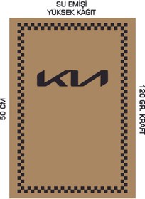 Resim duha trend 35x50 120 Gr. Kraft Kağıt Oto Paspası Kia Dikey 100 Adet 