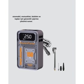 Resim Belle Fusion Bfs Taşınabilir Kablosuz Hava Pompası – 150 Psı Güçlü Basınç ve 6000MAH Şarjlı 