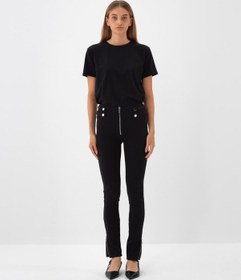 Resim Siyah Pamuk Dokulu Slim Fit Tayt 470465 SiYAH 