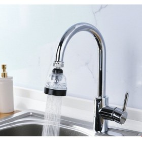 Resim Çok Fonksiyonlu Musluk Başlığı 360 Dönebilen 3'lü Su Akış Modlu Su Tasarruflu Musluk Aparatı Başlık Beyaz 