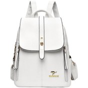 Resim Kadın Sırt Çantası Yeni Kore Sürümü Basit Moda Kadın Sırt Çantası Seyahat Çok Yönlü Büyük Kapasiteli Tek Omuzlu Günlük Çanta White Beyaz 