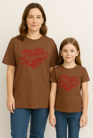 Resim SVART WEAR MAMA MINI Anne Kız Kombin Tişört Takımı T-Shirt Twin Anne Kız Çocuk Oversize MAMA MINI (TEKLİ FİYAT) 