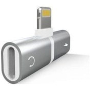 Resim UESA Lightning Splitter 2in1 Iphone Uyumlu Şarj Ve Kulaklık Çevirici Adaptör Gri 