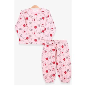 Resim Breeze Kiz Bebek Pijama Takimi Kraliçe Kedicik Baskili Somon Melanj (9 A 
