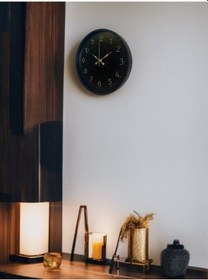 Resim 36 Cm Siyah Asil Duvar Saati Çok Renkli 