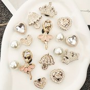 Resim 16 Adet Balerin Ayakkabı Sihirleri, ABS Kristal Bling Klips, Kadınlar İçin Kumanda Ayakkabılar, Slippers, Noel Cadılar Bayramı Doğum Günü Parti Hediyelik Aksesuarları - Plaj Çantalarına Uygun (Ayakkabılar Dahil Değil) 