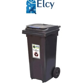 Resim Elcy 120 Lt Siyah Çöp Konteyneri (Isıya Dayanıklı) 