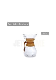Resim Chemex Cam Kahve Demleme Ahşap Tutacaklı 400 Ml Şeffaf 