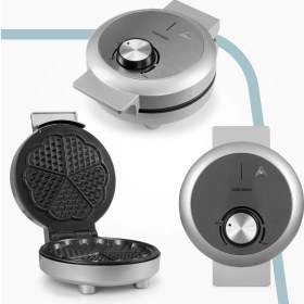 Resim Goldmaster Hummy Taşmayı Önleyen Derin Plakalı Aşırı Isınmaya Dayanıklı Waffle Makinesi Silver Gri 