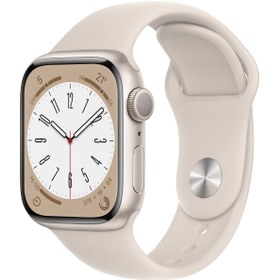 Resim Apple Watch Series 8 41mm GPS Yıldız Işığı Alüminyum Kasa ve Spor Kordon-Regular (Apple Türkiye Garantili) 