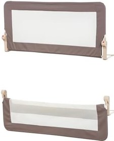 Resim Wellgro Premium 150x65 cm Deri Kılıflı Yatak Bariyeri, Katlanır Yatak Korkuluğu, Kahve 