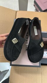 Resim Mii Siyah Hakiki Süet Kadın Loafer Siyah Süet 