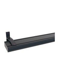 Resim Napoli Metal Başlıklı Üçlü Dekoratif Ray Korniş Modern Rustik-antrasit 100 Cm Antrasit 