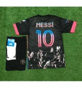 Resim I.n.t.e.r Miami 2023/24 Yeni Sezon Lionel Messi Çocuk Forması 3'lü Set (Black)77 