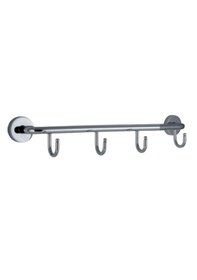 Resim Çelik Banyo Paslanmaz Pirinç Eser 4 Lü Askılık Gri 