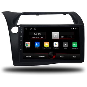 Resim Enva Honda Civic Uyumlu HB Euro Android Carplay Multimedya 2007-2012 2GB RAM + 32GB Hafıza + 4 Çekirdek 