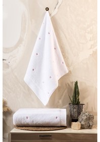 Resim Varol Love Serisi Nakışlı Micro Cotton Banyo Havlu Seti Pembe-standart Pembe 