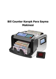 Resim Bill Counter Silver Al-4000s Karışık Para Sayma Makinesi Tl, Eur / Usd Adet Sayımı 