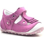 Resim Hapshoe Hakiki Deri Açık Pembe-Ortopedik Cırtlı Yazlık Ilk Adım Ayakkabı Açık Pembe 