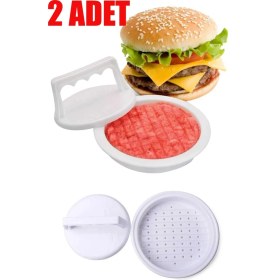 Resim Pazariz Hamburger Press ve Köfte Kalıbı 2 Adet Hamburger Köfte Şekillendirici Hamburger Yapma Aparatı 