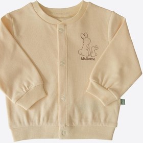 Resim Organik New Basic Hırka Natural Krem 