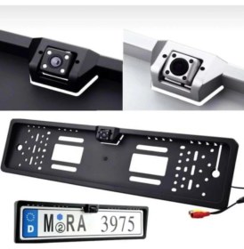 Resim Özgürce Geri Görüş Kamerası Plakalık, Gece Görüş, 4 Led, Klavuz Çizgili 