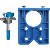 Resim Qixun 35MM Dolap Menteşe Jig Sondaj Delik Açacağı Matkap Bulucu Kılavuzu Dıy Araçları Mavi (Yurt Dışından) 