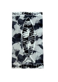 Resim Plaj Havlusu Fish Gri 80X150 Cm 