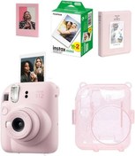 Resim STOREMAX MUARTSHOP Instax Mini 12 Fotoğraf Makinesi-20li Film-Simli Pleksi Kılıf-64lü Albüm ve Mıknatı 