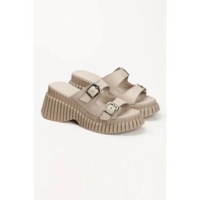 Resim İnyola Shoes Kadın Hakiki Deri Dolgu Topuklu Terlik 6286 