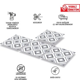 Resim Tink Kendinden Yapışkanlı Geometrik 031 Desenli Pvc Karo 30X30 cm (56 Adet) 5m2 