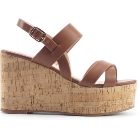 Resim Nine West MONSA 5FX Kahverengi Kadın Dolgu Topuk Sandalet 