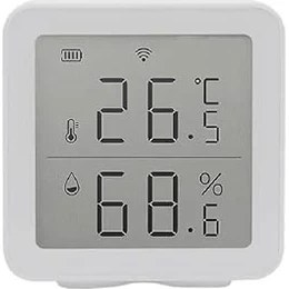 Resim CetKing Smart Akıllı Dijital Termometre Uygulama Denetimli Wi-Fi 2.4 Ghz Iç Mekan Isı Ölçer ve Nem Ölçer (Higrometre) Sıcaklık ve Nem Sensörü X7508 