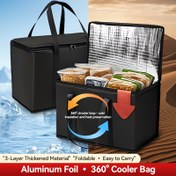 Resim Seyahat Aksesuarları, 1 Adet Yeniden Kullanılabilir Market Çantaları, Gıda ile Temas Yapmayan, Ağır Hizmet Tipi İzoleli Alışveriş Çantaları, Buz Paketleri, Katlanabilir Soğutma Çantaları, Dış Mekan Kullanımı İçin Esansiyel! 