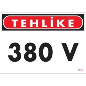 Resim Skygo 380 V Tehlike Uyarı Levhası 25x35 KOD:1115 