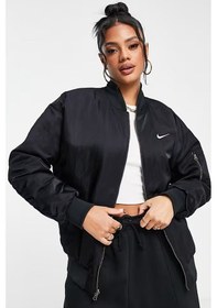 Resim Nike Reversible Synthetic Fill Versity Loose Fit Bomber Jacket Kadın Çift Taraflı Bol Kesim Ceket Siyah 