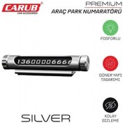 Resim Araç İçi Metal Kasa Gümüş Fosforlu Çevirmeli Telefon Numaratörü 