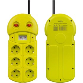 Resim harry 6'LI 1.5 METRE KABLOLU LED IŞIKLI AKIM GÖSTERGELİ AKIM KORUMA ÇOCUK VE YANGIN KORUMA 2 ANAHTARLI 