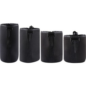 Resim Rogfer 4 Adet Neopren Slr Kamera Lensi Karabina İle Taşıma Çantası Çantası, Boyut: 10x22cm, 10x14cm, 10x18cm, 8x10cm Diğer Diğer 