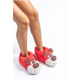 Resim Twigy Badi Kadın,Garson Boy Hayvanlı Panduf Kırmızı 36/41 CC0555 Kırmızı 