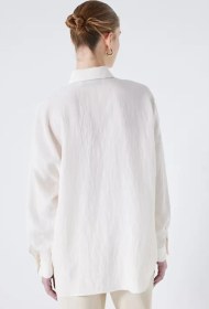 Resim Cepli Oversize Gömlek 