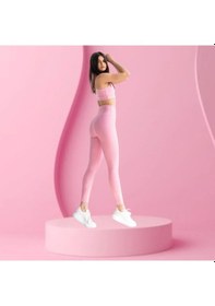 Resim Lismina Pembe Ekstra Yüksek Bel Toparlayıcı Spor Tayt Pembe 