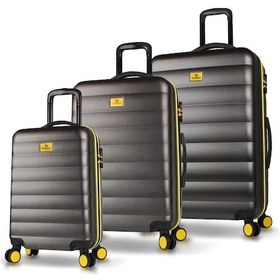 Resim My Valice Colors Abs Kabin Orta Ve Büyük Boy Antrasit 3'lü Valiz Seti Antrasit 