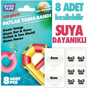 Resim Boss Tape Patlak Yama Tamir Bandı Şişme Top Bot Kolluk Pilates Topu Patlak Yaması 