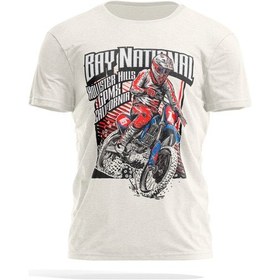 Resim GP-MX Motosiklet T-Shirt Beyaz 