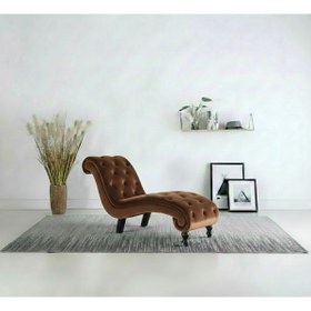 Resim Ebrar Home Design Lüks Kadife Kapitoni Uzanma Koltuğu - Modern Josephine Köşe Koltuk 