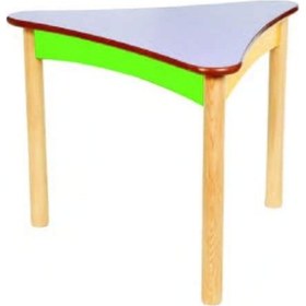 Resim Üçgen Masa Ahşap Mavi 