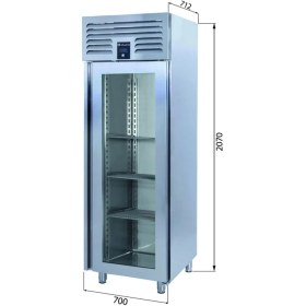 Resim Galleyz Dik Tip Buzdolabı - 1 Cam Kapılı - 70X77XX210 cm 